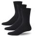 Forcool Non-Binding Cushion Crew Cotton Diabetic Socks for Men and Women M/L/XL 3/6 Pairs 0223 Pairs-crew-black X-Large