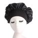 AKOAK 1 Pack Wide-brimmed High-elastic Headband Nightcap Ladies Bathing Chemotherapy Cap Hair Care Hat (Black)