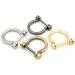 CRAFTMEMORE D-Rings Screw-in Shackle Horseshoe U Shape D Ring for 3/4 Inch Strap - 4 pcs, Brushed Brass - Ideal for DIY Leather Craft & Purse Accessories - Buy Online on GoSupps.com