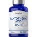 Piping Rock Pantothenic Acid 500mg | 180 Capsules | Non-GMO, Gluten Free Supplement