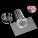 zalati Nail Art Stamper Silicone Nail Transfer Stamp for DIY French Style - Transparent
