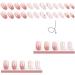 VENEKA Pink Gradient Glitter Nails Gradual Change Butterfly Rhinestones Nails Wearable Press on Nails Full Cover Nail Tips ABS - Buy Online on GoSupps.com