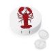 Red Lobster Round Case For Contact Lens Kit Storage Box with Mirror Printed