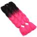Tess Braids Extensions 60 cm - Jumbo KanCalon Ombre Hair Braids (Black/Pink) | 100g Bundle for Single-Laid Box Braids - Buy Online on GoSupps.com