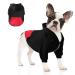 meioro Dog Hoodies Warm Dog Clothes Zipper Dog Clothes Cute Pet Hoodies (L Black) L Black