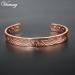 Vicmag Copper Magnetic Bracelet for Women Men | 6X Ultra Strength Magnets | 99.99% Solid Pure Copper | Adjustable Size | Gift Box Included | Rose Gold Plum - Buy Online on GoSupps.com