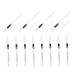 SKISUNO Liquid Brow Pen 12pcs Eyeliner Pencil Eye Liner Pencils Cosmetology Kit Silkworm Pen Wooden Pole Eyeliner Brush