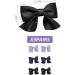3 Pairs of Children's Bow Hair Clips Women's Hair Clips Bow Hair Accessories Fashionable Hair Clips Suitable for Birthdays Weddings Parties (Black + Purple + Navy Blue) - Buy Online on GoSupps.com