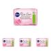 NIVEA Biodegradable Rose Care Cleansing Wipes (50 sheets) Biodegradable Wipes Made with 100% Renewable Plant Fibres Makeup Wipes with Organic Rose Water (Pack of 4) 50 Count (Pack of 4)