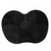 Ogquaton cosmetic brush cleaning mat silicone brush cleaner make-up brush cleaning mat portable cosmetic brush cleaning pad for women black creative and useful