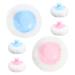 Milisten Lot de 6 Houppettes Poudre pour B b Doux et Pelucheux Applicateur de Poudre Cosm tique R utilisable Couleurs Bleu Ciel et Rose pour Soins du Corps et Visage des Nourrissons