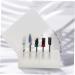 2pcs grinding head storage box nail storage organizer nail drill bits organizer nail drill bits holder nail bit nail art tools drill bit holder white plastic Storage rack manicure 8x7.2cm White - Buy Online on GoSupps.com