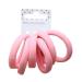 Set of 6 Pink Soft Jersey Endless Hair Elastics Bobbles Bands Baby Pink 6 Count (Pack of 1)