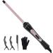 3/8 Inch Curling Iron Small Curling Wand for Short & Long Hair Ceramic Wand Curling Iron with 2 Temperature Instant Heat Up Include Heat Protective Glove & 2 Clips