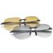 Miryea 2 pairs of borderless bifocal reading glasses UV400 protection sunglasses for women and men classic vintage glasses black and brown 2.5 x