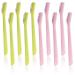 10 Pack Eyebrow Razor Extra Precision Facial Hair Remover, SourceTon Pink and Green, Exfoliating Tool - Smooth Facial Shave with Precision Cover for Men & Women