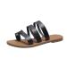 MisFun Bunion Corrector Sandals/Flat Sole Comfortable Sandals for Women With Orthopedic Toe Ring/Round Toe Sandals for Bunions/Open Toe Bunion Sandals for Women 8 Black