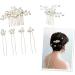 FRCOLOR Set of 6 Bridal Hair Comb Wedding Hair Accessories Wedding Headpiece Pearl Hair Clips Hair Pin Hair Clip Tiara Headpiece for the Bride Manual Set - Buy Online on GoSupps.com