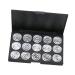 WOONEKY 15 Eyeshadow Case Eyeshadow Palette Travel Makeup Case Empty Cosmetic Estuche De Maquillaje Silver