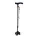 Walking Cane with LED Light - Adjustable & Walking Stick Balancing Mobility Aid - Sleek Comfortable T Handles Mobility Canes with Rubber Feet for Men and Women Star of Light Silver