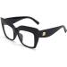 FEISEDY Women's Square Oversized Blue Light Filtering Reading Glasses B2627 - Stylish Black 2.0x for Eye Protection - Buy Online on GoSupps.com