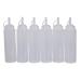MARKELL 6 x Clear White Plastic Squeeze Sauce Ketchup Cruet Bottles 8oz