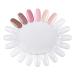 20Pcs False Nail Swatches Wheels Nail Wheel Art Plastic Nail Polish Display Wheel for Manicure Swatches for Nail Polish Color Show Nail (clear 20 Tips)