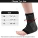Adjustable Ankle Brace for Men & Women | Compression Support Sleeve for Plantar Fasciitis Achilles Tendon & Sprains | X-Large Black - Buy Online on GoSupps.com