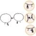 Zerodeko 2 Pairs Astronaut Bracelet Couple Wrist Bracelet Women Adjustable Bracelet Lover Gifts Finger Ring Bracelet Matching Bracelet for Couples Jewelry Stainless Steel Miss As Shown 20x1CM - Buy Online on GoSupps.com