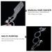 Fomiyes Manual Hair Razor Holder Double Ring Flaps Turf Barber Razor for Men Rusty Steel Straight Blade - Buy Online on GoSupps.com