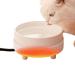 Heated water bowl thermal water bowl heat drinker for poultry winter bird bath heating nipping thermal water bowl for dogs automatic animal thermostat water bowl for kitten puppy white