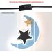 Buy Moon & Star LED Wall Lamp for Kids - Blue Wall Light with Switch & Cable | Perfect Decoration for Children's Room - Buy Online on GoSupps.com
