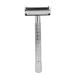 Manual Razor Copper Safety Razor Beard Shaving Tool With Base Men Razor with Handle(Silver)