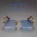 GHARAZ Diamond Cut Edge Reading Glasses for Men & Women - Rimless Crystal Readers in Blue (Size: 2.0+) - Buy Online on GoSupps.com