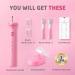Girls Proalpha Electric Toothbrush for Kids Age 3-12 | Rechargeable Sonic Toothbrush with Timer | 2 Reminder Brush Heads | IPX7 Waterproof | Pink - Buy Online on GoSupps.com