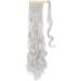 Silver Gray Long Curly Wrap Around Ponytail Extension for Women - 24 Inch - Buy Online on GoSupps.com