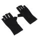 Lurrose 2Pcs Nail UV Shield Glove Manicure Glove Finger Gloves Protect Hands from Lamp Nail Dryer Black