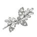 VIKASAUN RAST bridal hair clips crystal pin Elegant silver leaf wedding hairpin bride pearl hair accessories (sliver) silver-colored