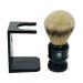 GBS 100% Silvertip Black Handle Badger Shaving Brush + Drip Stand Brush Holder. Ultimate Wet Shaving Experience. Lather with Shave Soap or Shaving Cream.