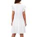 ZEKPEGAN Women's Summer Babydoll Dress - Casual Short Sleeve Ruffle Pleated Flowy Boho Beach Mini Sundress | Medium A-White 2023 - Buy Online on GoSupps.com