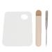 Julyue Acrylic Cosmetic Palette with Spatula Thumb Hole Nail Art Mixing Palette Transparent Drawing Mixing Palette Cosmetic Makeup Palette for Liquid Foundation