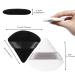 6Pcs Ultra Soft Cotton Velour Triangle Powder Puffs with Strap for Contouring and Blending - White & Black - Buy Online on GoSupps.com