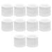 10Pcs Round Reusable Cream Bottle Refillable Serums Cream Container 5g Jar Container (White)
