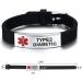 Buy Adjustable Waterproof Silicone Medical Alert ID Bracelets for Diabetes | Sport & Emergency Use - Perfect for Men & Women - Buy Online on GoSupps.com