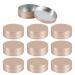 Zeoabsy 12 pieces 100ml Matt Gold empty aluminum socket aluminum round doses aluminum box with plug -in lid tin cans cream boxes for diy ointment candle cosmetics shaving soap matt gold 100ml
