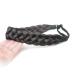 Bobiya 5 strand synthetic hair braided headband classic chunky wide braids braids elastic stretch hair part for women girls (dark brown)