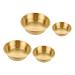 LIFKOME 4pcs Seasoning Dish Sushi Dipping Saucers Sushi Seasoning Small Sauce Dishes Individual Mini Containers Side Dish Plates Sauce Bowls Glass Stainless Steel Appetizer Household