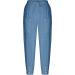 Women's Blue Cotton Sweatpants Set | Loose Straight Casual Pants | Valentines Leggings | Petite Length | Size Large - Buy Online on GoSupps.com