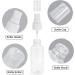 HTHL 6 PCS Set 50ML Spray Bottles Plastic Transparent Mist Spray Bottles with 2 Funnels and 1 Sheet Label Empty Travel Atomiser Refillable Liquid Containers for Perfume Cosmetic and Liquids - Buy Online on GoSupps.com