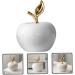 LIFKICH Ceramic Apple Ornament Crystal Apples Figurine Christmas Fruit Figurine Christmas Apples Figurines Apples Paperweight Fake Fruit Ceramic Fruit Statue Ceramics White Desktop Props White 15.00X11.50X11.50CM - Buy Online on GoSupps.com